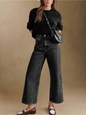 Sezane LE CROP jeans size 6, middle gray color